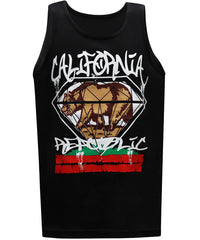California Republic Big Diamond Men's Muscle Tee Tank Top T-shirt - tees geek