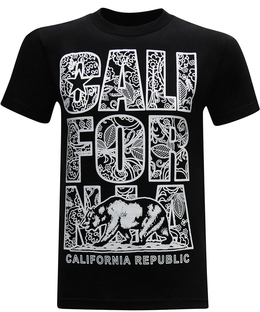 California Republic Paisley Men's T-Shirt - tees geek