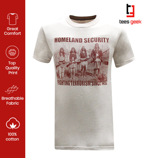 Homeland Security Fighting Terrorism Native American Indian  - Beige