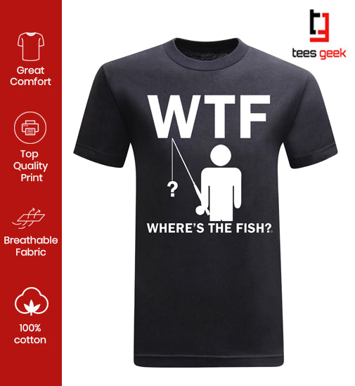 WTF Where's The Fish Funny – Tees Geek