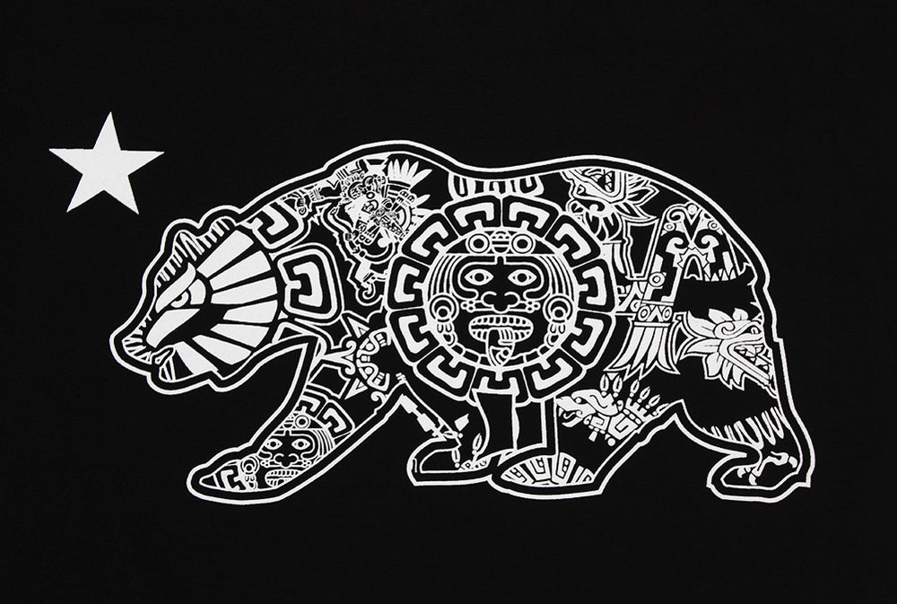 California Republic Aztec Bear Men's T-Shirt - tees geek