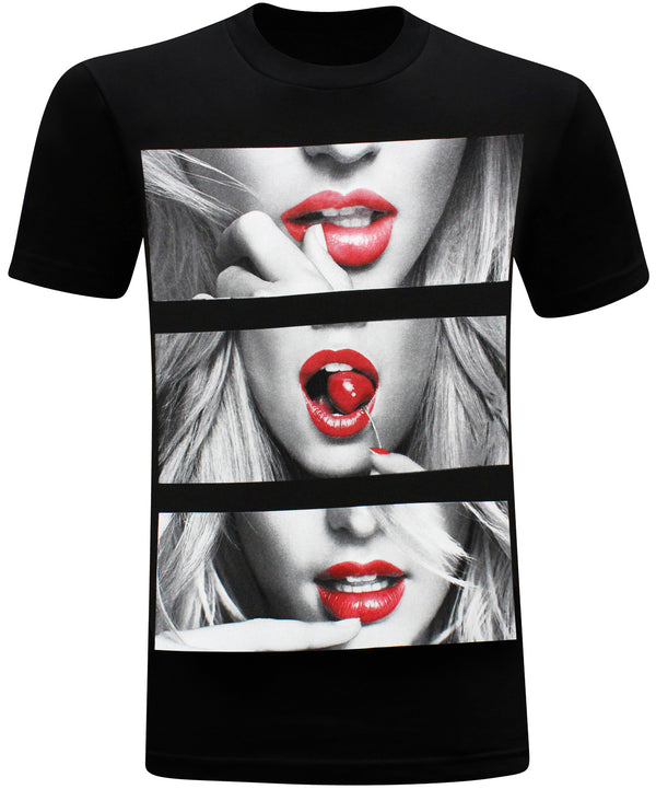Cherry Lips Men's T-Shirt - tees geek