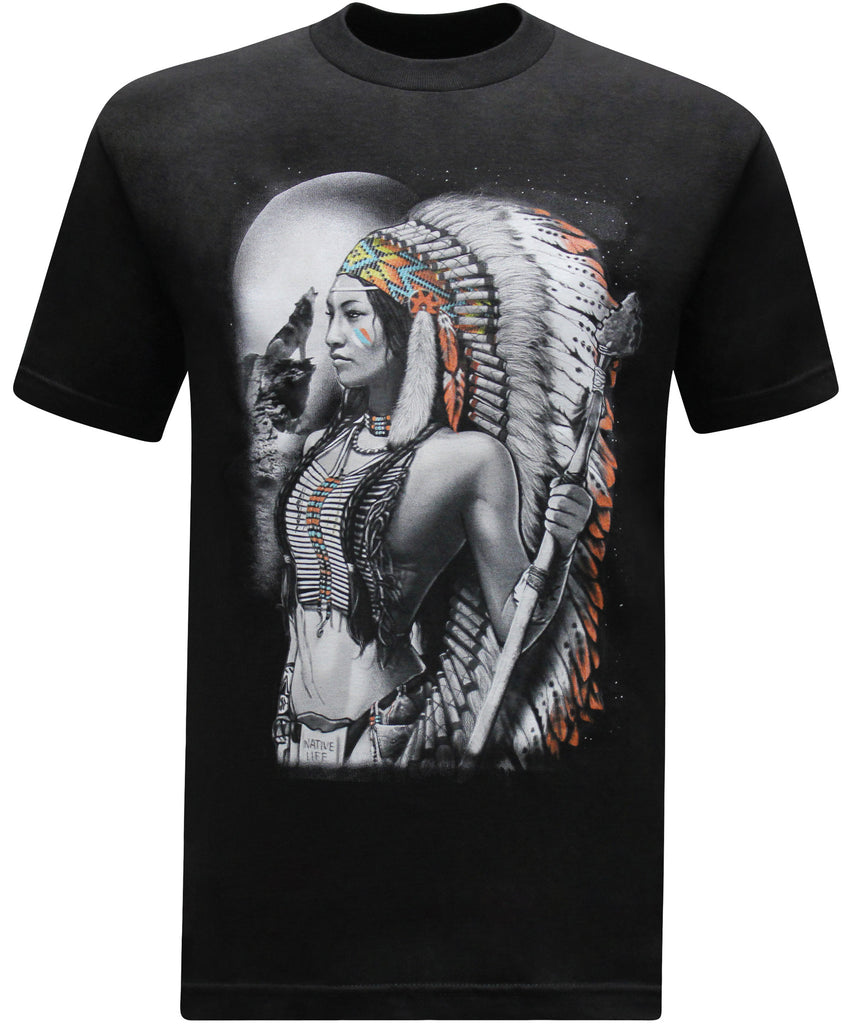 Native American Indian Shirt Tees and Apparel Made of USA Cotton