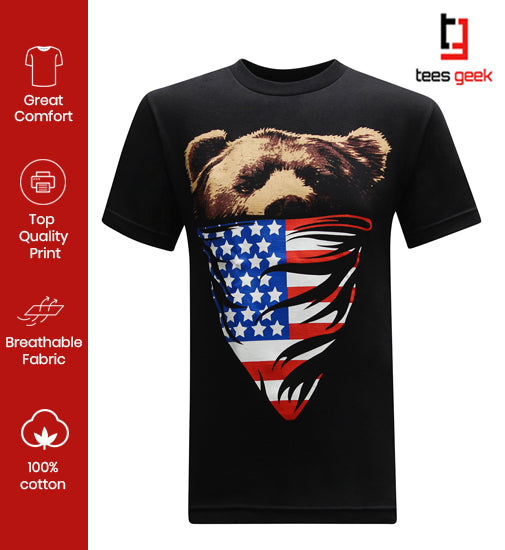 American Flag Bandana Bear