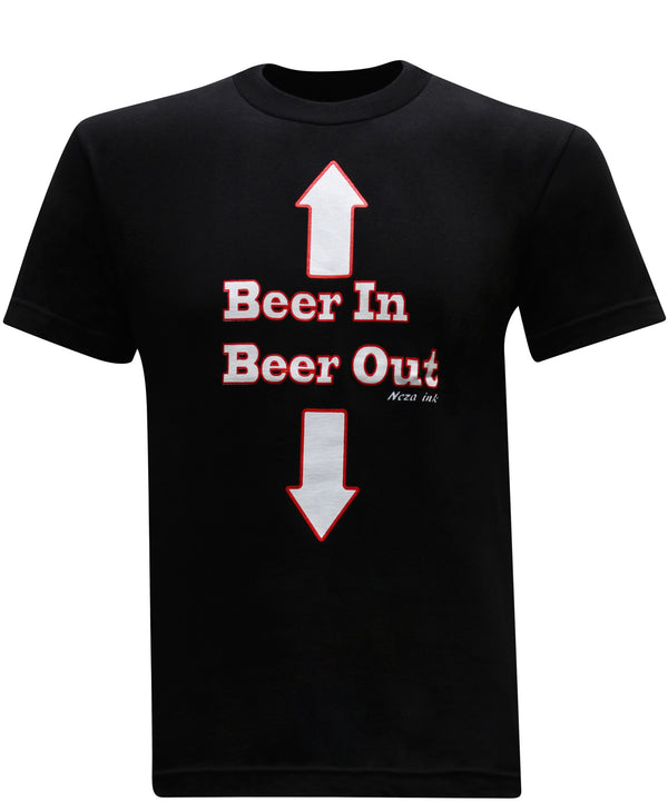 Beer In Beer Out Men's Funny Drinking T-Shirt - tees geek