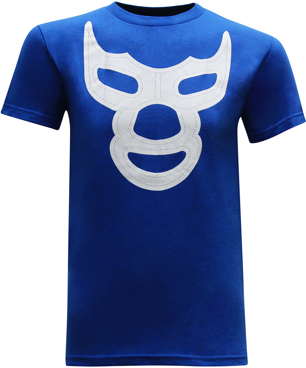 Blue Demon Mask Mexican Luchador Latino Men's Funny T-Shirt - tees geek