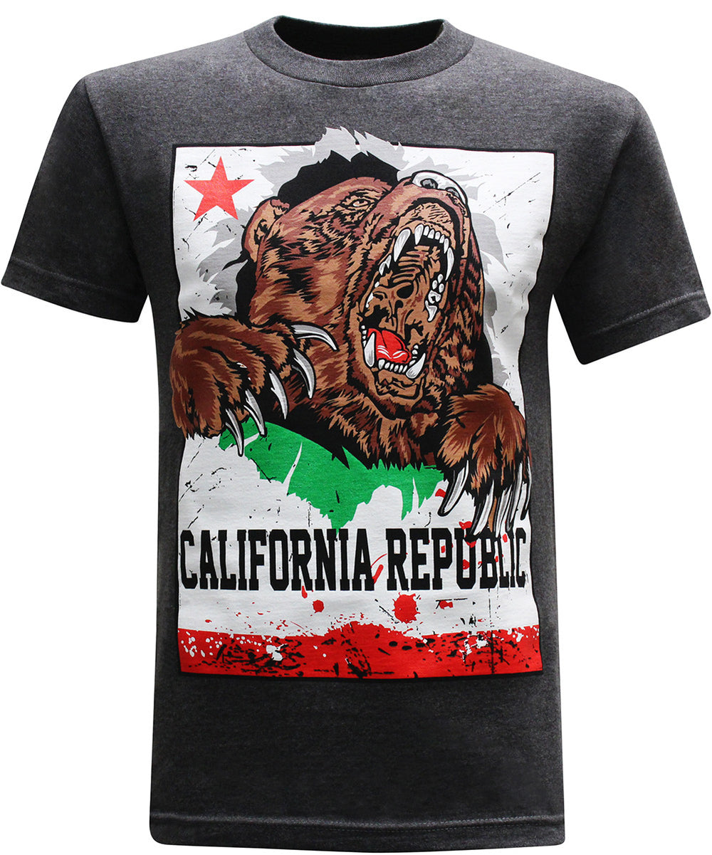 California Republic Breakthrough Bear Men's T-Shirt - tees geek