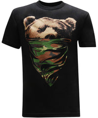 California Republic Camo Bandana Bear Men's T-Shirt - tees geek