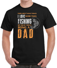 Fishing Dad I Love Fishing Father's Day Birthday Gifts Men's T-Shirt - tees geek