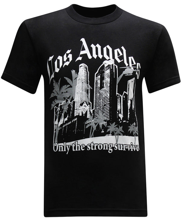 California Republic Los Angeles Only the Strong Survive Men's T-Shirt - tees geek