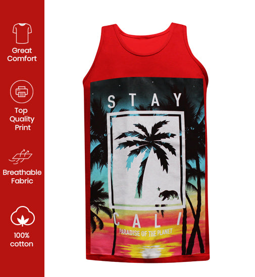 Stay Cali Tank - Red
